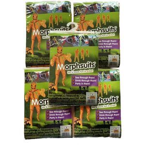 Morphsuits Pumpkin Halloween Costume Roll Play Lot Of 5 Unisex Size Large